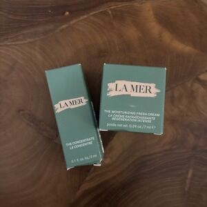 SET OF 2 La Mer Moisturizing FRESH Cream Concentrate Travel Size New AUTHENTIC